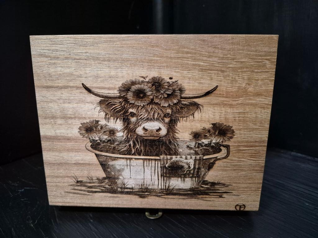Highland Cow & Teacup