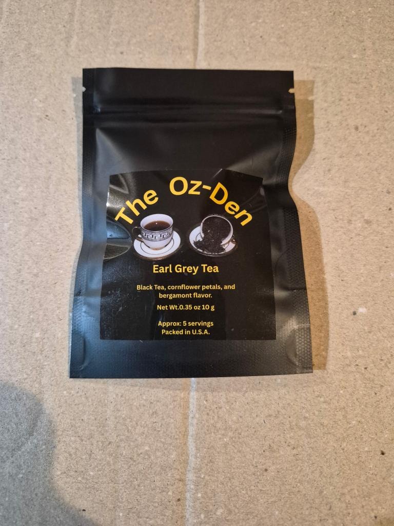 The Oz-Den Earl Grey Tea pack